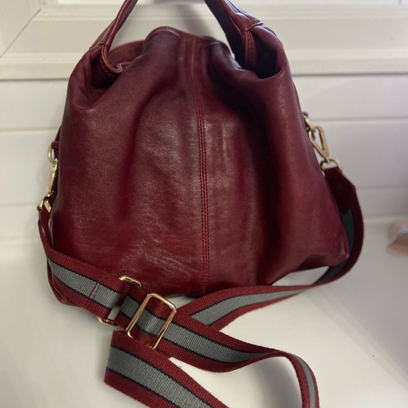 Furla Burgundy Crossbody Bag with Gold Accents - Picture 2 of 10